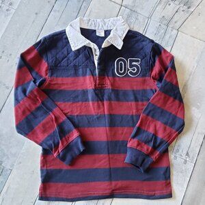 Gymboree Boys Striped Rugby Polo Long Sleeve Top - Size 10